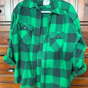 Aerie Emerald Checkered Top